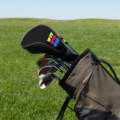 Grappig kleurrijk WOW Gezegde Eenvoudig Roze Blauw Golfheadcover (Insitu)