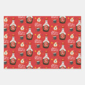 Grappig Kleurrijke Kawaii Sushi Vrolijk Kerstfeest Inpakpapier Vel (Voorkant)