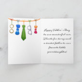 Grappig kleurrijke Stropdas Happy Fathers Day for Feestdagen Kaart (Binnen)
