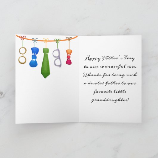 Grappig kleurrijke Stropdas Happy Fathers Day for Feestdagen Kaart (Binnen)