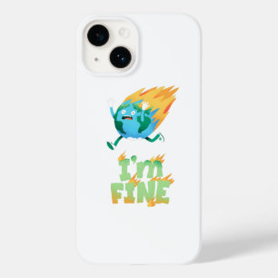 Grappig Klimaatverandering Aarde "Ik ben in orde" Case-Mate iPhone 14 Hoesje