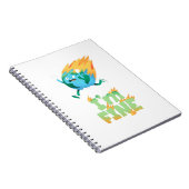 Grappig klimaatverandering aarde “Ik maak het goed Notitieboek (Rechterzijde)