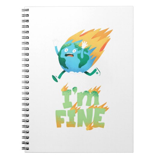 Grappig klimaatverandering aarde “Ik maak het goed Notitieboek (Voorkant)