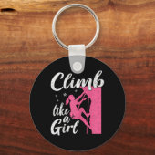 Grappig klimliefhebber grafisch voor vrouwen en me sleutelhanger (Voorkant)