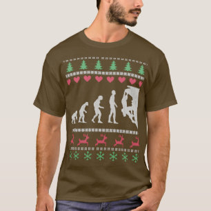 Grappig klimmen Evolutie Ugly KerstSweater T-shirt