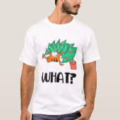 Grappig klimmen met kerstboom boven kat wat? t-shirt (Voorkant)
