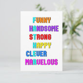 Grappig knappe sterke papa vader gelukkig vaders d kaart (Staand voorkant)