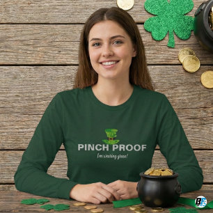 Grappig knijpbewijs dat ik groen draag St. Patrick T-shirt