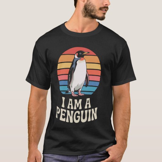 Grappig Knuffel Pinguïn Grafisch Ontwerp T-shirt (Voorkant)