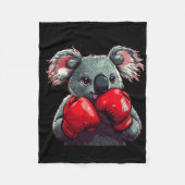 Grappig Koala Beer in de ring met bokshandschoenen Fleece Deken (Voorkant)