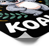 Grappig Koala-ontwerp voor mannen vrouwen jongens  Poster (Hoek)