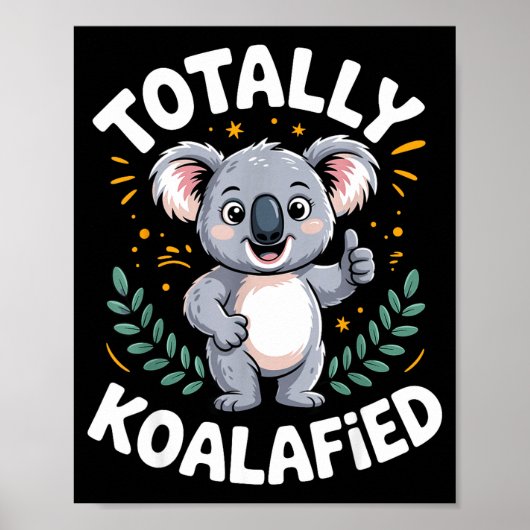Grappig Koala-ontwerp voor mannen vrouwen jongens  Poster (Voorkant)