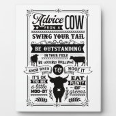 Grappig koe advies word art fotoplaat (Voorkant)