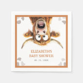 Grappig Koe Baby shower Servet (Voorkant)