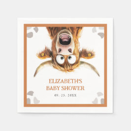 Grappig Koe Baby shower Servet