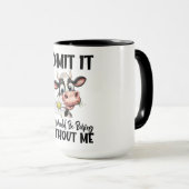 Grappig Koe citaat/Gezegde Mok (Voorkant rechts)