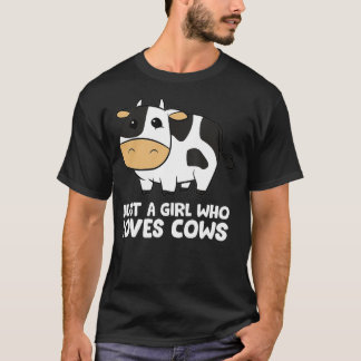 Grappig Koe gewoon een meisje dat van Koeien houdt T-shirt