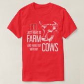 Grappig Koe Lover Gift Farming Koe T-shirt (Design voorkant)