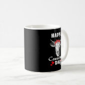 Grappig Koe Lover Happy Cowentines Boerderij Gift. Koffiemok (Voorkant rechts)