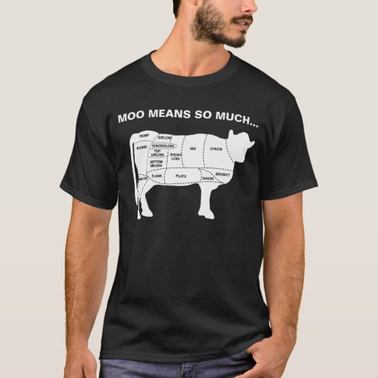 Grappig Koe Moo betekent zoveel T-shirt (Voorkant)
