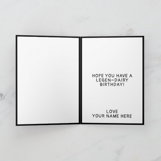 Grappig Koe Moo Mood Sister Happy Birthday Bedankkaart (Binnen)