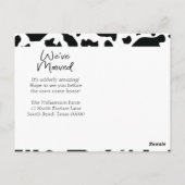 Grappig Koe Nieuw thuisadres dat we hebben verplaa Briefkaart (Achterkant)