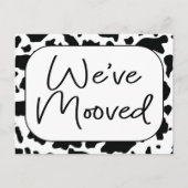 Grappig Koe Nieuw thuisadres dat we hebben verplaa Briefkaart (Voorkant)