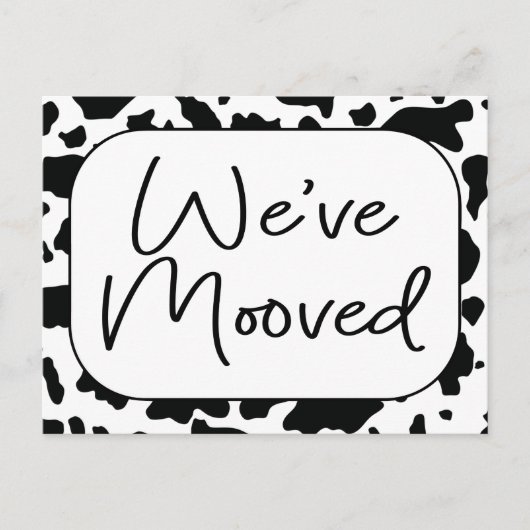 Grappig Koe Nieuw thuisadres dat we hebben verplaa Briefkaart (Voorkant)