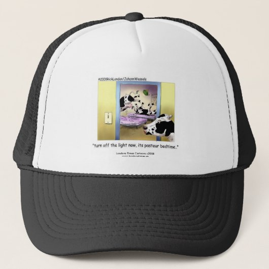 Grappig Koe: Pet: "Pasteur Bedtime" Trucker Pet (Voorkant)