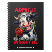 Grappig Koe Quote Gezegde Notitieboek (Voorkant)