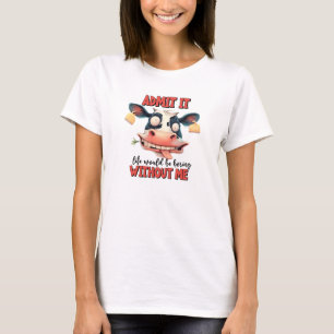 Grappig koe T-shirt