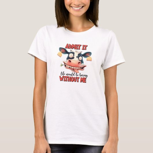 Grappig koe T-shirt (Voorkant)