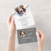 Grappig koe verrassingsfeestje diner dans all in one uitnodiging (Afscheurbaar)