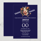 Grappig koeiengezicht verrassingsfeestje elke leef kaart (Voorkant / Achterkant)