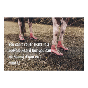 Grappig koeienmemen met schattige afbeeldingen met perfect poster