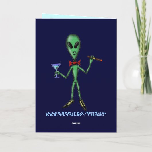 Grappig koel de kaartontwerp van de partij vreemd kaart (Achterkant)