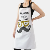 Grappig Koel Gele Brillen Snor Opa Custom Schort (Insitu)