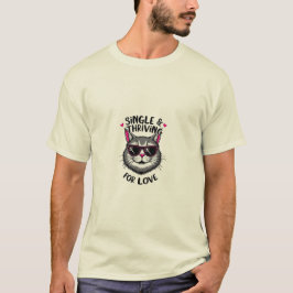 Grappig koel kattenontwerp t-shirt