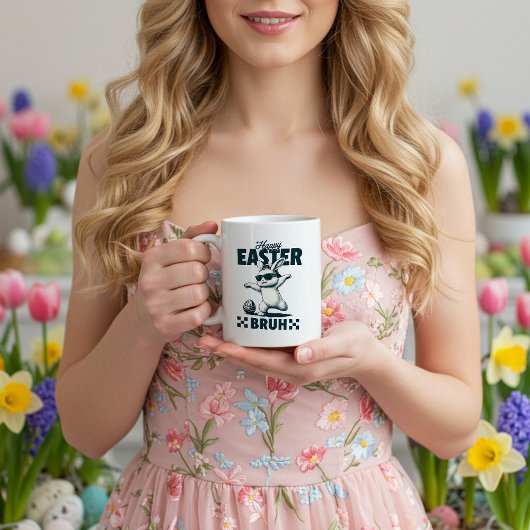 Grappig Koel Paashaas Zwart-wit Koffiemok
