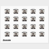 Grappig Koel Skelet Halloween Echt Creeperig Ronde Sticker (Vel)