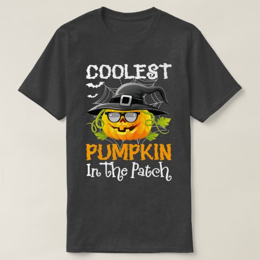 Grappig koelste pompoen in de flits van de hallowe t-shirt (Design voorkant)