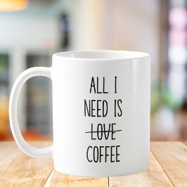 Grappig koffie citaat eenvoudig minimalistisch koffiemok