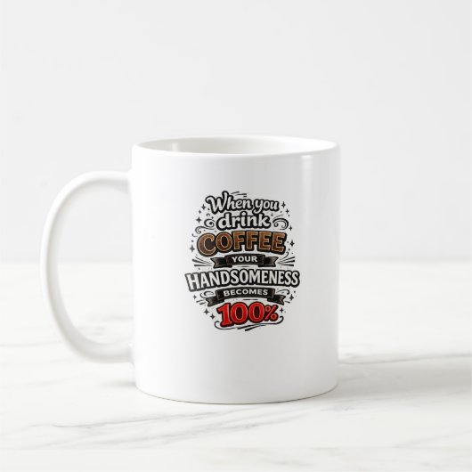 Grappig koffie citaten mok ontwerp (Links)