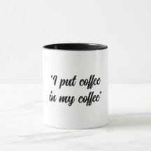 Grappig Koffie in mijn koffie