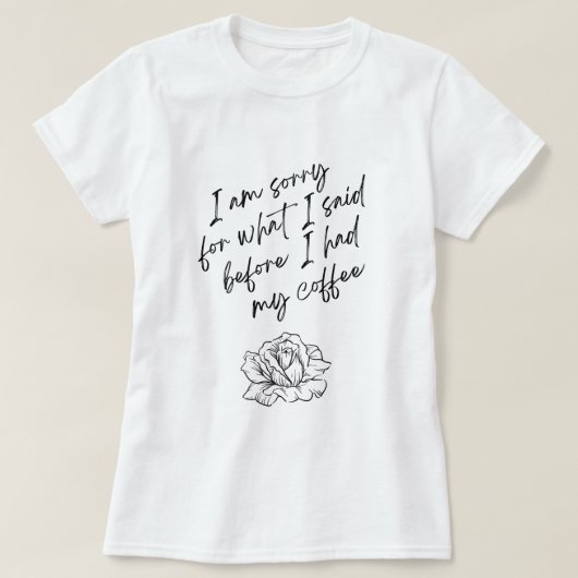 Grappig koffie liefhebber T-shirt (Design voorkant)