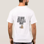 Grappig Koffie Luiaard T-shirt | Mijn Spirit Anima (Achterkant)