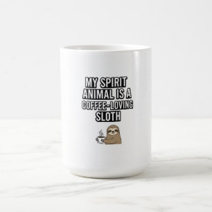 Grappig Koffie Luiaard T-shirt   Mijn Spirit Anima Koffiemok