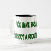 Grappig koffie-Mok met Gezegde Tweekleurige Koffiemok (Voorkant links)