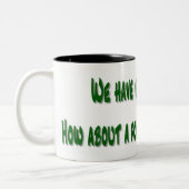 Grappig koffie-Mok met Gezegde Tweekleurige Koffiemok (Links)