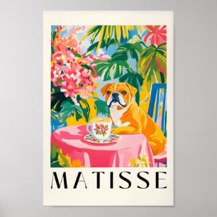 Grappig Koffie Poster, Engelse Bulldog Art, Henri Poster